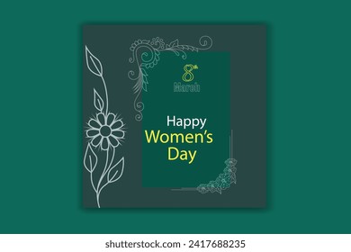 happy women's day social media banner design 