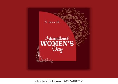 happy women's day social media banner design 