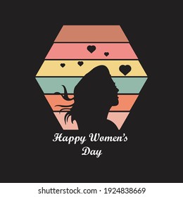 Happy Women's Day t shirt design vector template