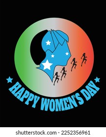 Happy women's day t shirt design. This is a digital file. You can Download this file easily.