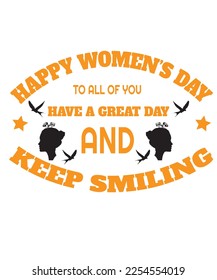 happy women's day t shirt design. This is a digital file. You can download this file easily.