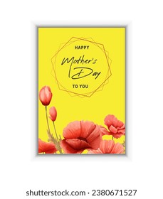 Happy Women's Day Template for spring banner, card International Female Holiday 8 March vector Illustration. Pretty girl in nature