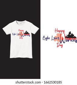 Happy women`s day, text based vector t-shirt design.