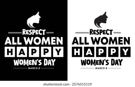 Happy women's day t-shirt design vector