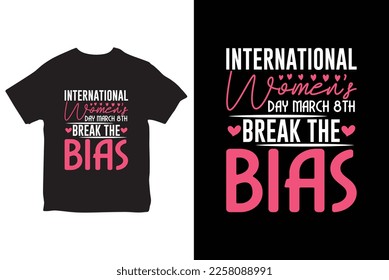 Happy women's day t-shirt line art design. international women's day vector, and illustration.