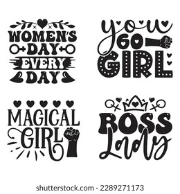 Happy Women's Day T-shirt And SVG Design Bundle. Mom Mama Mommy Motivational Inspirational SVG Quotes T shirt Design Bundle, Vector EPS Editable Files.