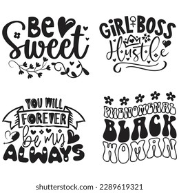 Happy Women's Day T-shirt And SVG Design Bundle. Mom Mama Mommy Motivational Inspirational SVG Quotes T shirt Design Bundle, Vector EPS Editable Files.