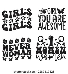 Happy Women's Day T-shirt And SVG Design Bundle. Mom Mama Mommy Motivational Inspirational SVG Quotes T shirt Design Bundle, Vector EPS Editable Files.