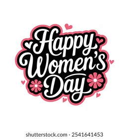 Happy Women's Day Typography Banner Design