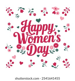 Happy Women's Day Typography Banner Design