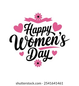 Happy Women's Day Typography Banner Design