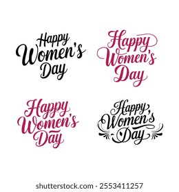 Happy Women's Day Typography Banner Design