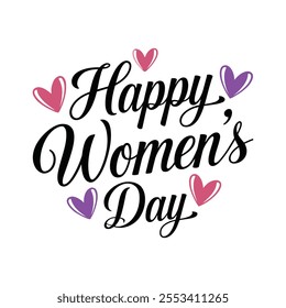 Happy Women's Day Typography Banner Design