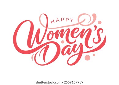 Happy Women's Day Typography and Calligraphy Designs for Stock Platforms