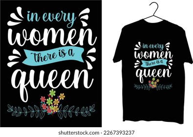 happy women's day typography graphics t shirt design