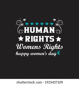 Happy women's day typography t shirt design.