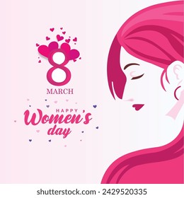 Feliz día de la mujer vector 8 de marzo deseos del día de la mujer