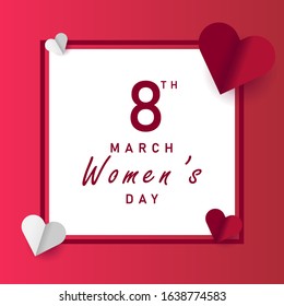 Happy Women's day vector background illustration.