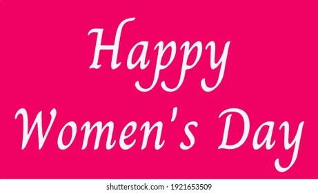 Happy Women's Day vector Card to March 8 Design on pink background. Vector Template for label, greeting post card and decoration, Eps10.