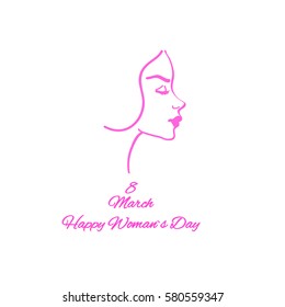 Happy womens day in vector card