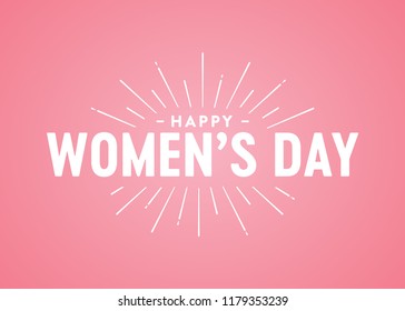 Happy Women's Day Vector Celebration and Recognition Typography Background