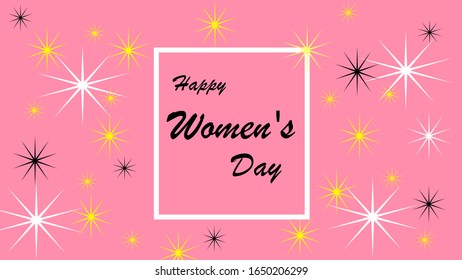 Happy Women's Day. Vector graphics with wishes for women on the occasion of women's day March 8.