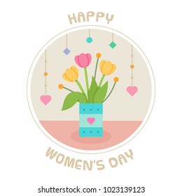 Happy Women's Day. Vector illustration