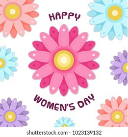 Happy Women's Day. Vector illustration
