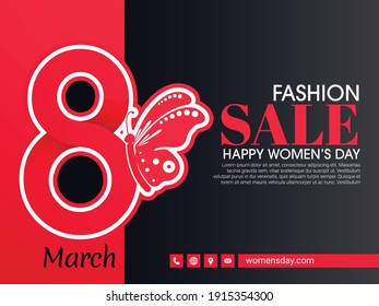 Happy Women's Day. Vector illustration. Woman’s Day greeting calligraphy design. Template for a poster, cards, banner.