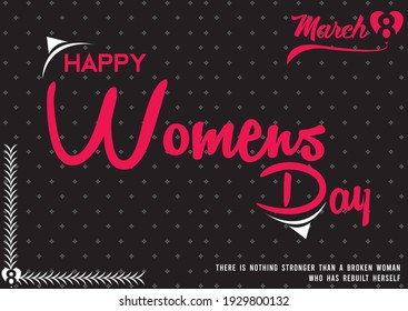 Happy Women's day Vector and March 8th Celebration vector for Greetings and t-shirt printing vector illustration art 