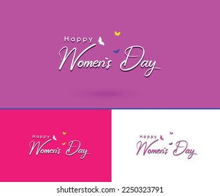 Happy women's day vector mnemonic illustration concept 