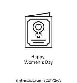 Happy Women's Day vector Outline Icon Design illustration. Home Improvements Symbol on White background EPS 10 File