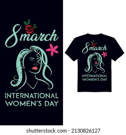 Happy Womens day vector t shirt design
