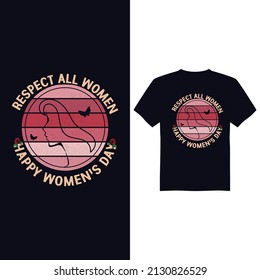 Happy Womens day vector t shirt design
