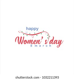 Happy Women's Day Vector Template Design