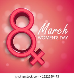 Happy Women's Day web banner illustration, Colorful Woman's day Background Creative 8 March logo vector design icon. Fun celebration design. EPS10 vector. - Vector