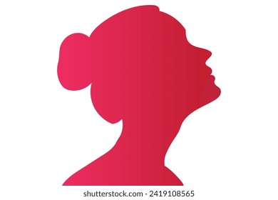 happy womens day woman side view silhouette vector