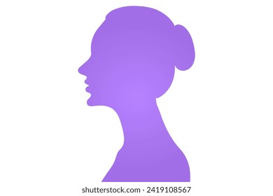 happy womens day woman side view silhouette vector