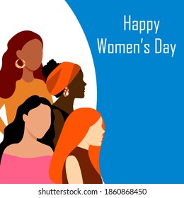 Happy Women's Day, women, friendship, freedom.