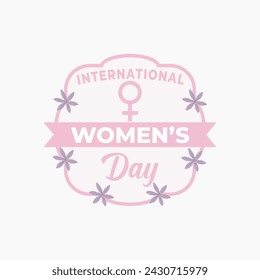 Happy Women's Days Badges Logo design icon flat design stickers element vector