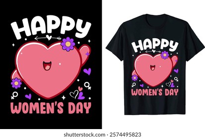 HAPPY WOMEN'S DAY..Women's Day T-shirt design