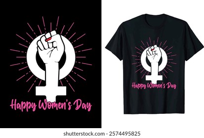 HAPPY WOMEN'S DAY..Women's Day T-shirt design