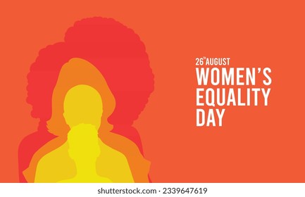 Happy Women's Equality Day Vector Background, perfect for office, company, school, social media, advertising, printing and more