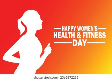 Happy Women's Health and Fitness Day Vector illustration. Suitable for greeting card, poster and banner.