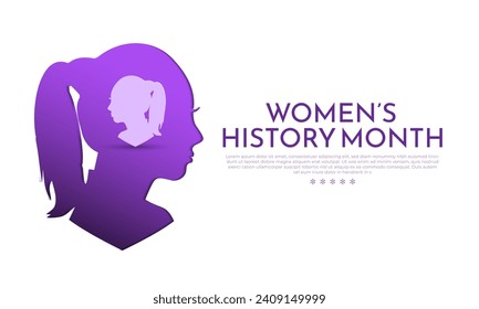 Happy Womens History Month Background Vector Illustration