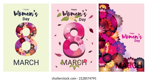 Happy Women's international day. Vector illustration background.