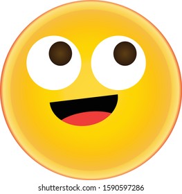 Cereal Refine replica Happy Wondering Emoji Broad Smile Open Stock Vector (Royalty Free)  1590597286 | Shutterstock