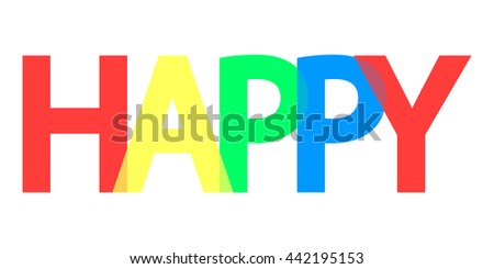happy word design banner template background stock vector royalty