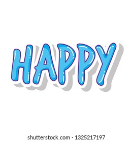 happy word isolated icon