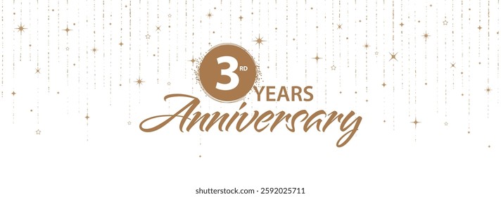 happy work anniversary card on white background